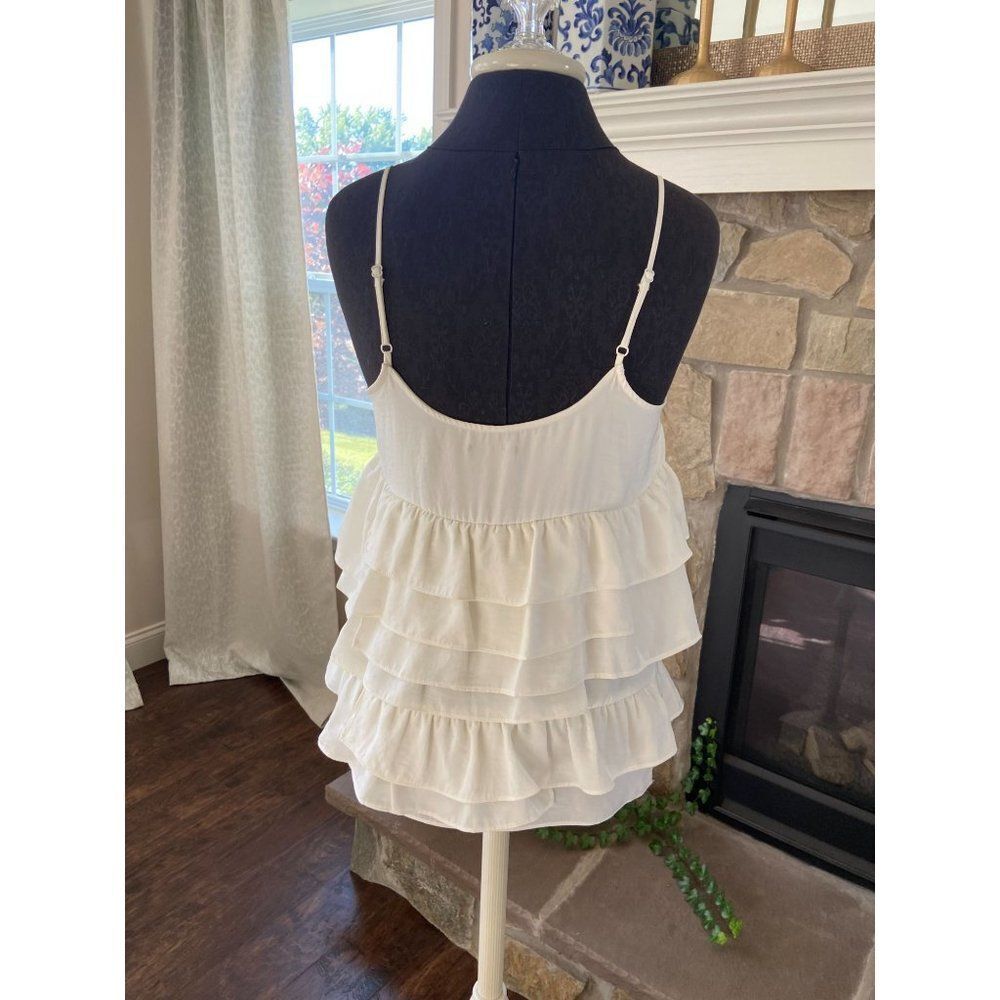 Cream Ruffled Cami by WhoWhatWear (Small) - Picture 2 of 3